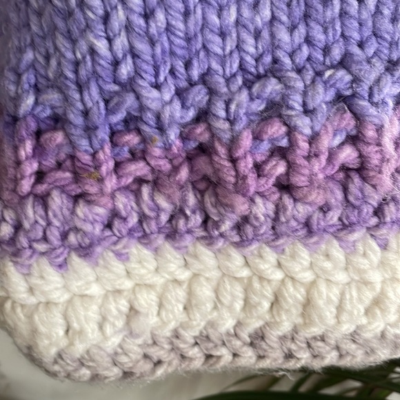 Handmade Heavy Handknit Turtleneck Sweater/Shawl - Picture 4 of 5